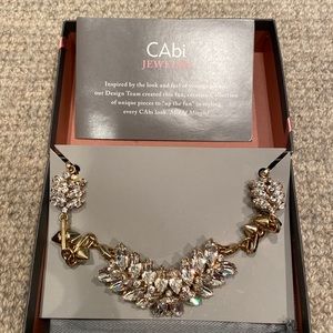 CAbi Czech Crystal Laurel Wreath Necklace converts to 2 bracelets and a Brooch.